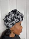 Sharon Black and White Ankara Headwrap/Scarf