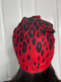 Awah Red and Black Ankara Headwrap/Scarf