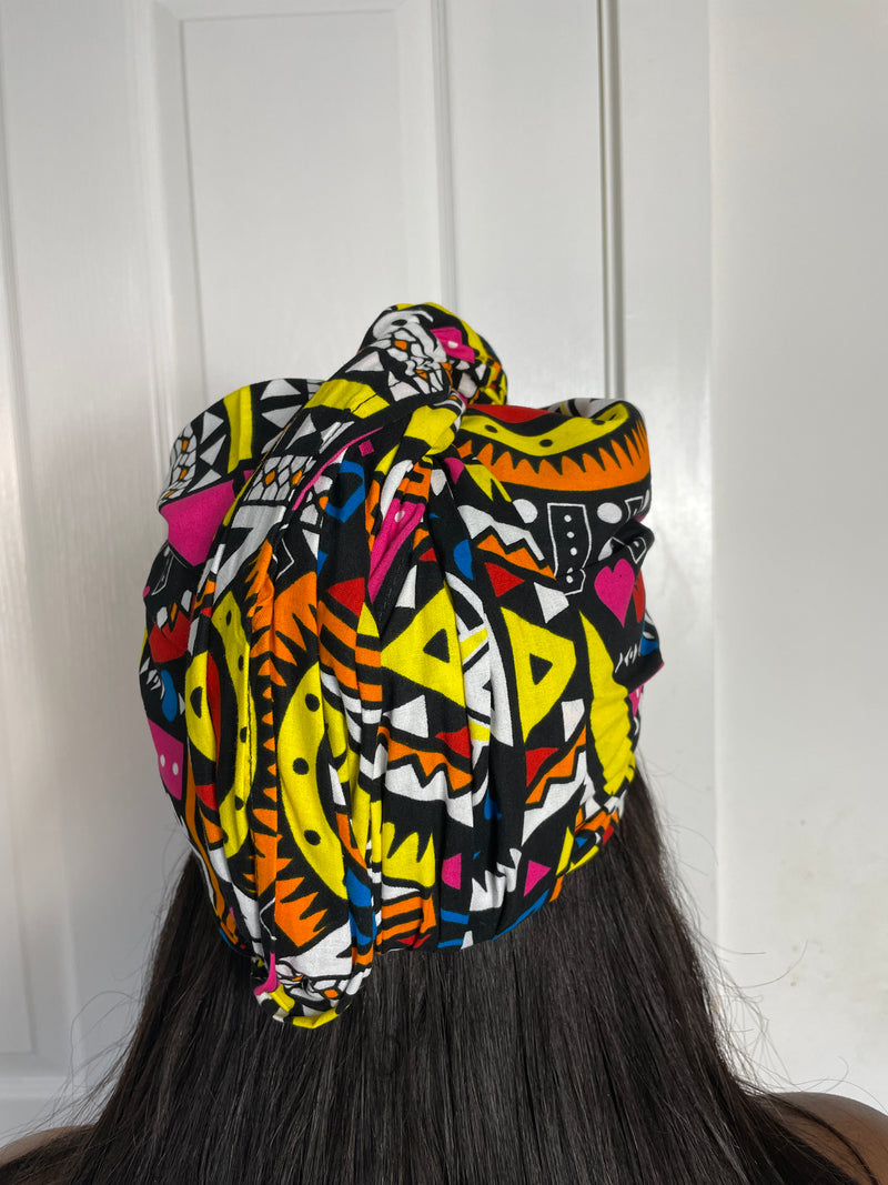 Alade Ankara Headwrap/Scarf | Yellow and Pink African Print