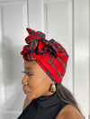 Beatrice Red Ankara Headwrap/Scarf