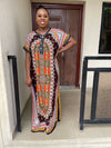 Ebony Maxi Dress | Brown Multicoloured African Tribal Print