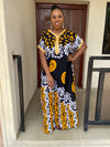 Efe Yellow and Black Maxi Dress