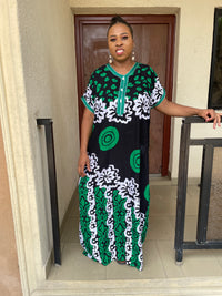 Etta Green and Black Maxi Dress