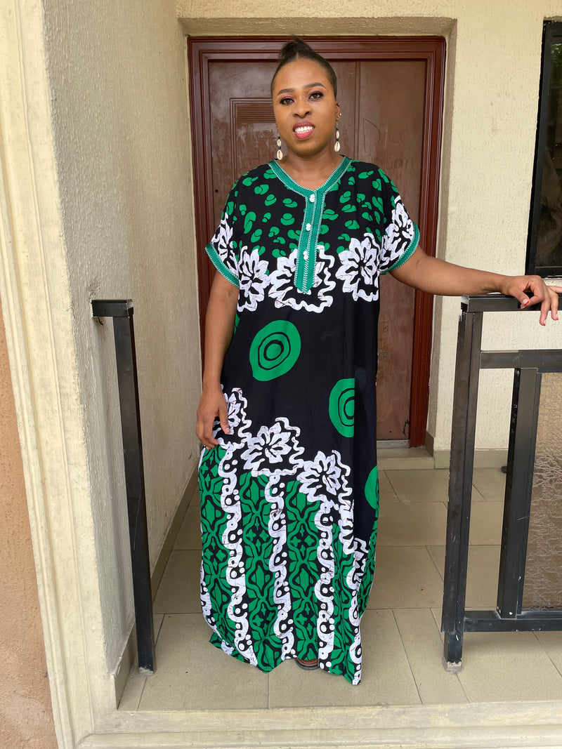 Etta Green and Black Maxi Dress