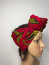 Tyler Red and Yellow Ankara Headwrap/Scarf