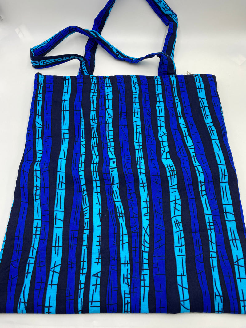 Bibi Ankara Tote Bag | Blue African Print