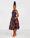 Habibi Midaxi Dress | Multicolored  African Print