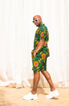 Ben Ankara Men Short | Green African Print