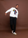 African Map White Sweatshirt Top