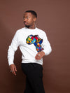 African Map White Sweatshirt Top