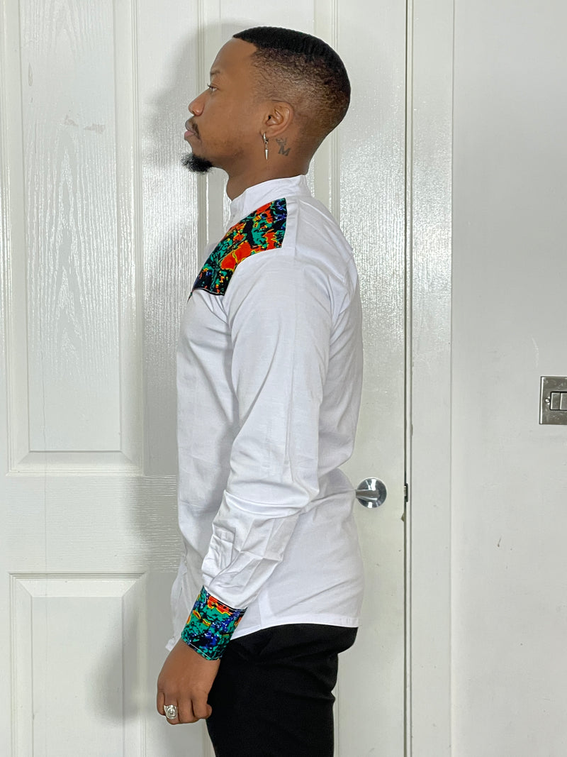 Paul Mixed Print Men Shirt |Multicolor African Print