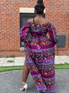 Catalina Ankara Maxi Skirt | Purple and Pink African Print