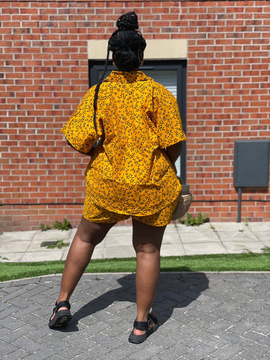 Adana Ankara Shorts | Yellow African Print