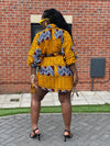 Ivy Ankara Shirt Dress | Yellow African Print