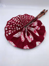 Handmade Ankara Hand Fan l Maroon