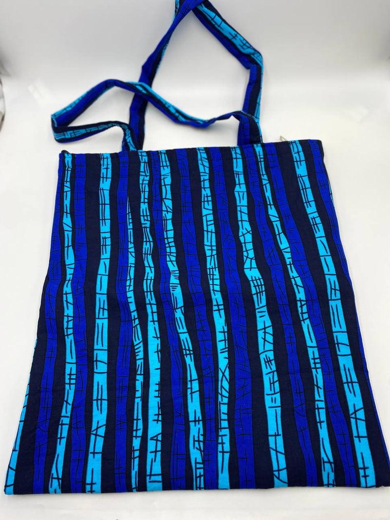 Bibi Ankara Tote Bag | Blue African Print