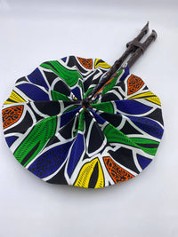 Handmade Ankara Hand Fan l Multicolor