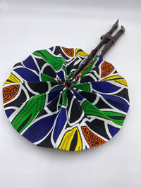 Handmade Ankara Hand Fan l Multicolor