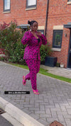 Genni Ankara Jacket | Pink and Black African Print