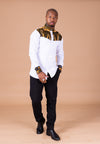 Tayo White Shirt and Ankara Mixed Print Men Shirt | African Print