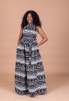 Ava Ankara Maxi Dress | Black and white African Tribal Print