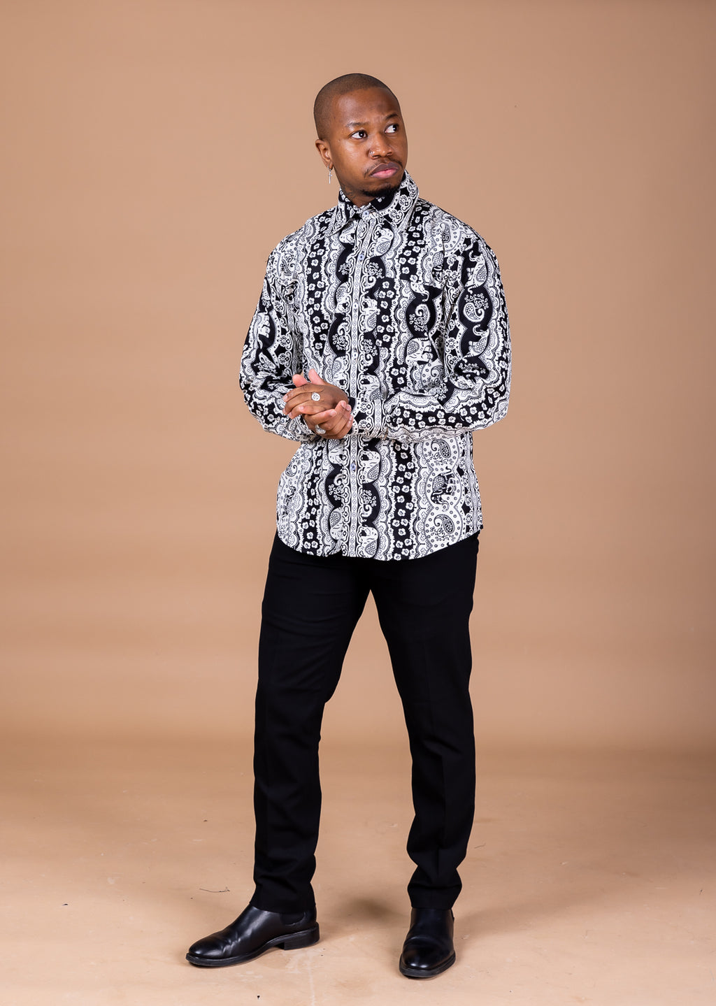 Raymond Ankara Men Long-sleeved Shirt | African Print