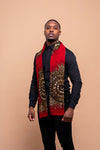 Colton Neck Scarf for Men | Red African Print