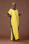 Gift Maxi Dress | Yellow and African Ankara Print