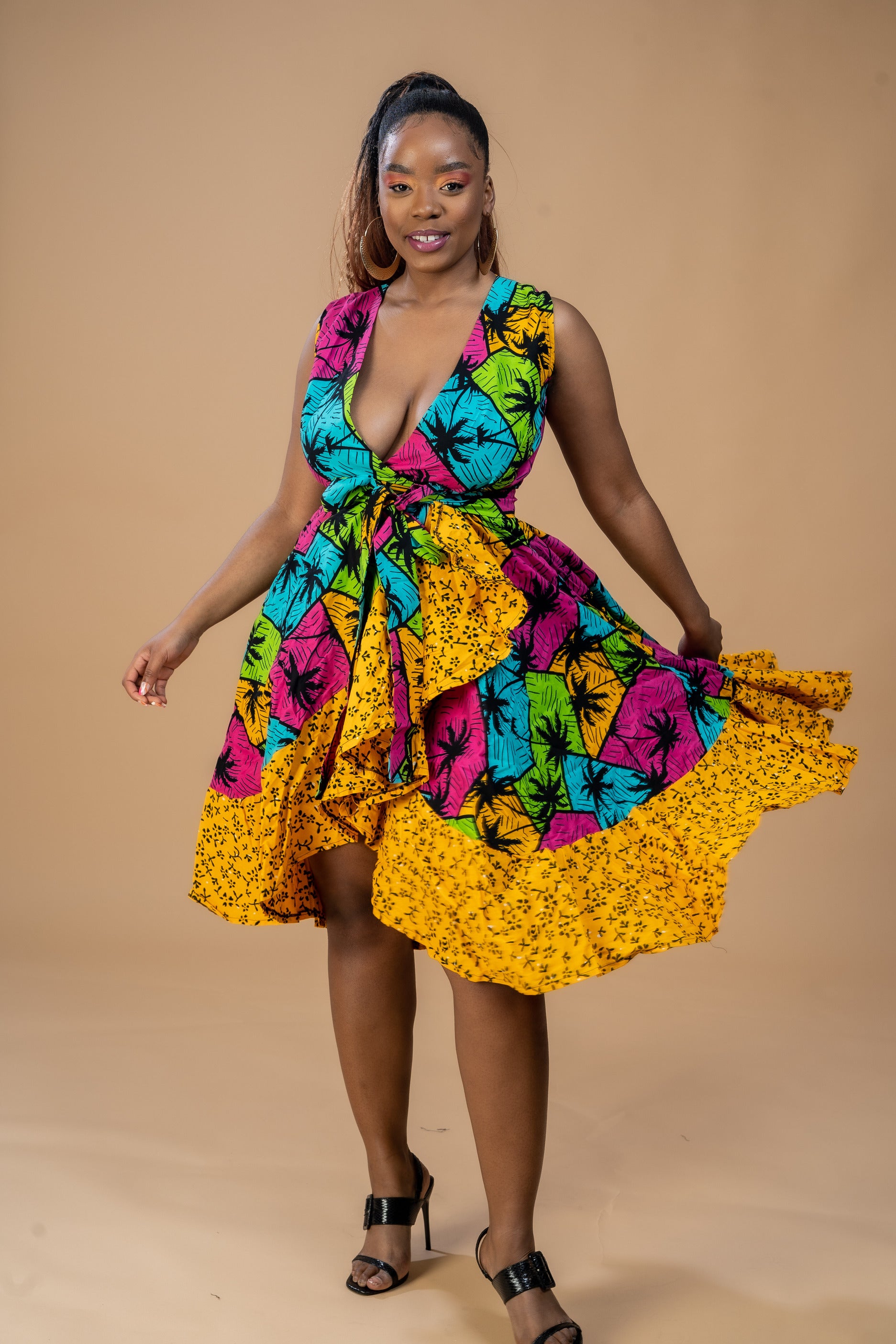 Bisi Ankara Wrap Dress African Print