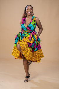 Bisi Ankara Wrap Dress | African Print