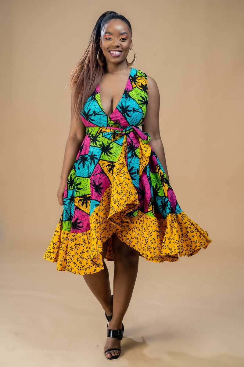 Bisi Ankara Wrap Dress | African Print