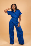 Atinu Ankara Short Sleeve Shirt | Blue African Print