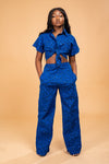 Atinu Ankara Short Sleeve Shirt | Blue African Print