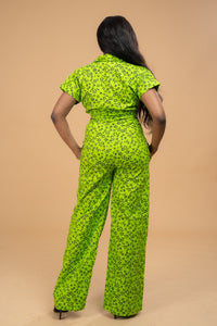 Alina Ankara High waisted Trouser | Lemon African Print