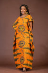 Georgia Ankara Maxi Dress | Yellow African Print