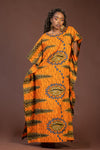 Georgia Ankara Maxi Dress | Yellow African Print