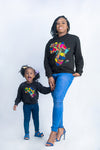 African Map Black Kids Sweatshirt