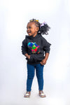 African Map Black Kids Hoodie