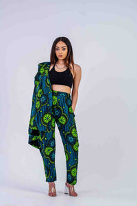 Beverly Ankara Jacket | Green African Print