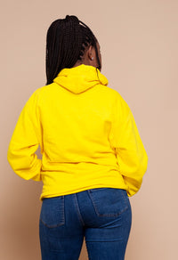 African Map Yellow Hoodie Top