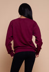 African Map Burgundy Sweatshirt Top