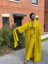 Gladys Ankara Kimono Jacket | Yellow and black African Print