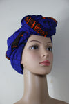 Alisha Blue Ankara Headwrap/Scarf