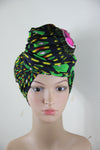 Ifey Green and Black Ankara Headwrap/Scarf