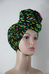 Ifey Green and Black Ankara Headwrap/Scarf