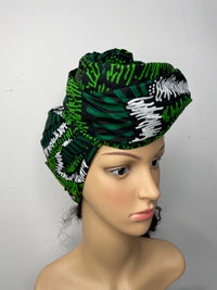 Jocelyn Green and White Ankara Headwrap/Scarf