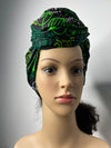 Merlina Green and Black Ankara Headwrap/Scarf