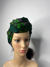 Merlina Green and Black Ankara Headwrap/Scarf