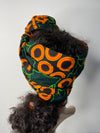 Abigail Ankara Headwrap/Scarf | Green and Orange African Print