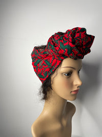 Jasmine Red and Green Ankara Headwrap/Scarf